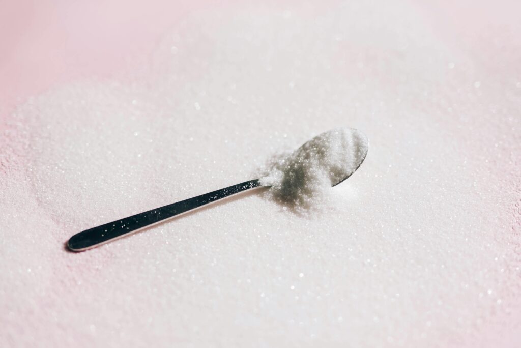 spoon filled with cocaine powder